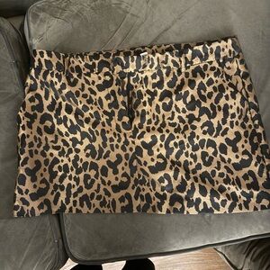 Topshop Animal Print Mini Skirt